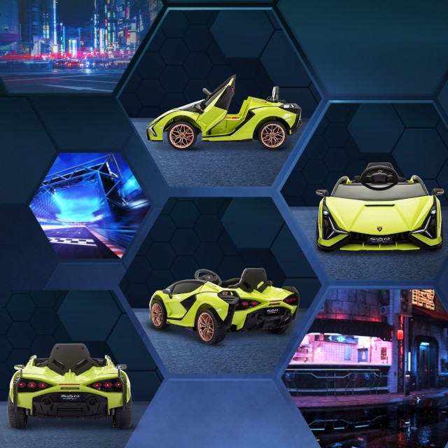 HOMCOM Ηλεκτρικό αυτοκίνητο για παιδιά Lamborghini Et? 3-5 ετών - Πράσινο 370-171V90GN
