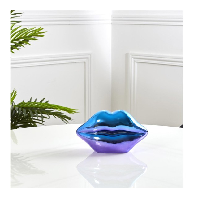 Διακοσμητικά Χείλη από Δολομίτη 19.7 x 10 x 11 cm Home Deco Factory HD0102