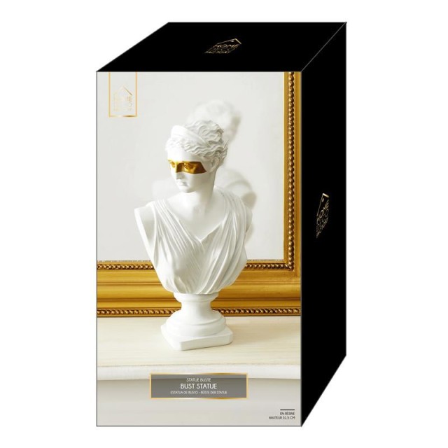 Διακοσμητική Προτομή Πολυρητίνης 15.5 x 12 x 31.5 cm Home Deco Factory HD1342