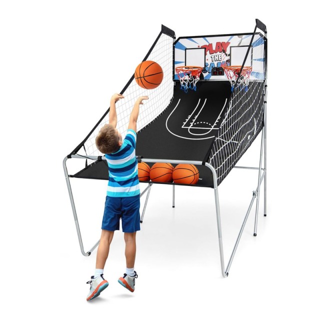 Διπλή Μπασκέτα με Βάση 207 x 108 x 205 cm Costway SP35202WH Διπλή Μπασκέτα με Βάση 207 x 108 x 205 cm Costway SP35202WH