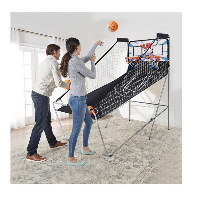 Διπλή Μπασκέτα με Βάση 207 x 108 x 205 cm Costway SP35202WH Διπλή Μπασκέτα με Βάση 207 x 108 x 205 cm Costway SP35202WH