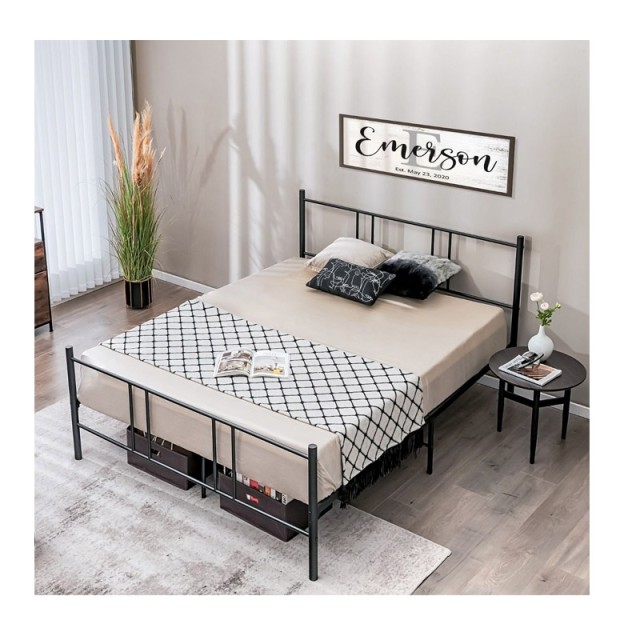 Διπλό Μεταλλικό Κρεβάτι 160 x 200 cm Costway HU10288DK