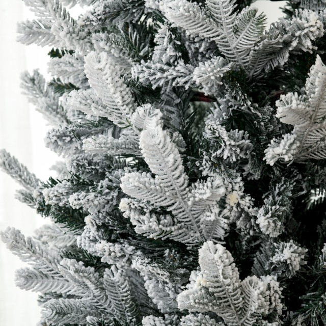 Χιονισμένο Χριστουγεννιάτικο Δέντρο 225 cm με 988 Κλαδιά HOMCOM 830-730V03GN