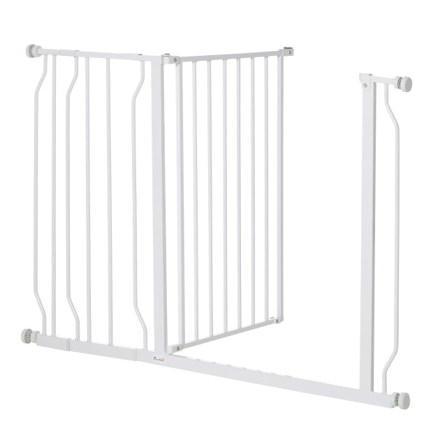 PawHut Safety Gate για σκύλους από χάλυβα και ABS, επεκτάσιμο 75-11...