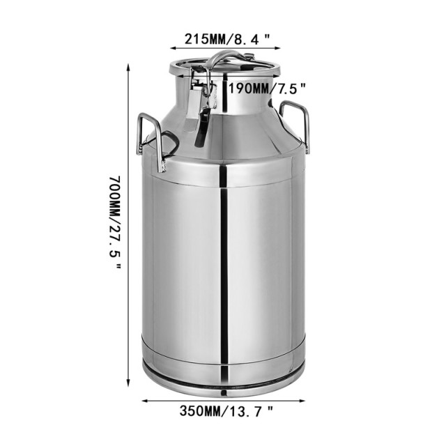 Δοχείο Γάλακτος από Ανοξείδωτο Ατσάλι 50 Lt VEVOR TT50L000000000001V0
