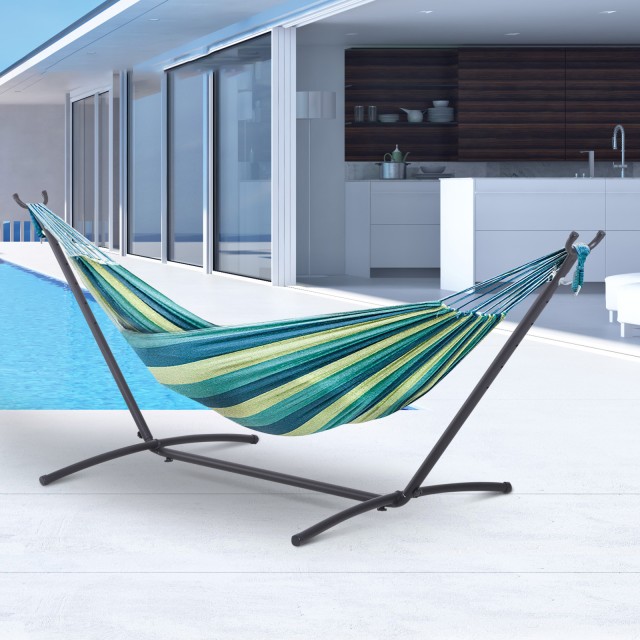 Outsunny Structure Support for Hammock Adjustable Max.120Kg, Μαύρο, 280x120x110cm 84A-081