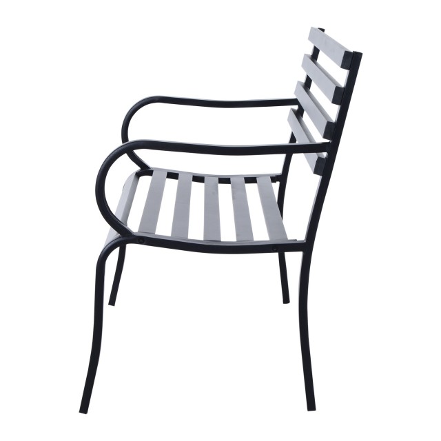 Πάγκος Κήπου Outsunny σε Μαύρο Μεταλλικό 127 x 62 x 82 εκ 84B-010