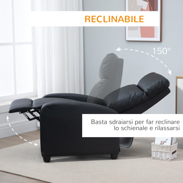 Καρέκλα μασάζ HOMCOM Relax με τηλεχειριστήριο και 8 προγράμματα, ανάκλιση και υποπόδιο, 68x88x98cm, Μαύρο 700-143V90BK