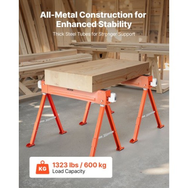 VEVOR Διπλό Σετ Βαρέος Τύπου Πάγκων Εργασίας για Ξυλουργική 600kg Ι...
