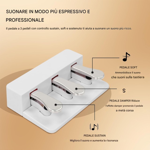 BAKAJI Ηλεκτρικό Πιάνο Πλήρους Μεγέθους με 88 Πλήκτρα και Πετάλια Λ... BAKAJI Ηλεκτρικό Πιάνο Πλήρους Μεγέθους με 88 Πλήκτρα και Πετάλια Λ...