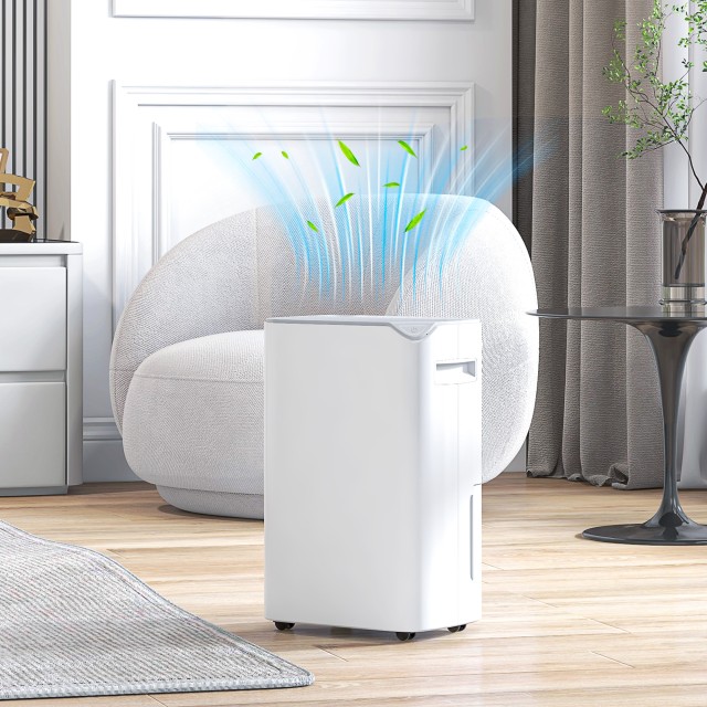 HOMCOM  Φορητός Αφυγραντήρας 20L/Ημέρα, Δοχείο 2.5L, 2 Ταχύτητες κα...