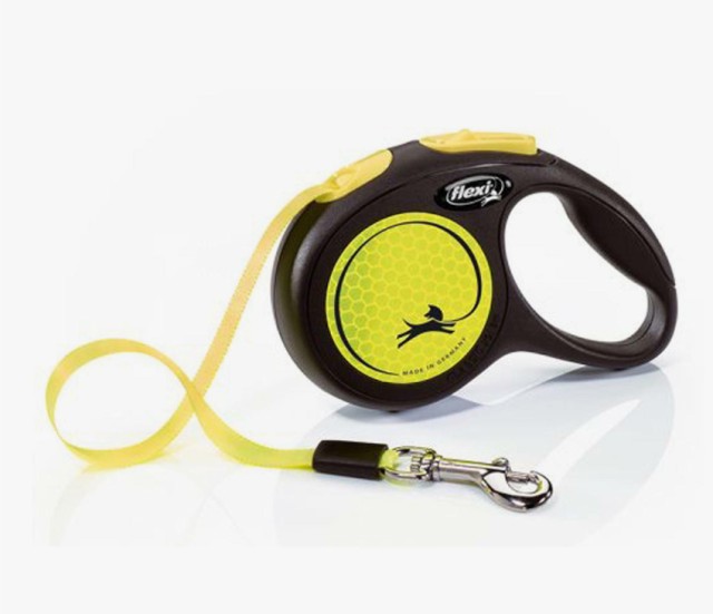 Πτυσσόμενο Λουρί/Οδηγός Σκύλου Flexi Leash New Classic M 5m εως 25kg Κίτρινο Neon 4000498031704 Flexi