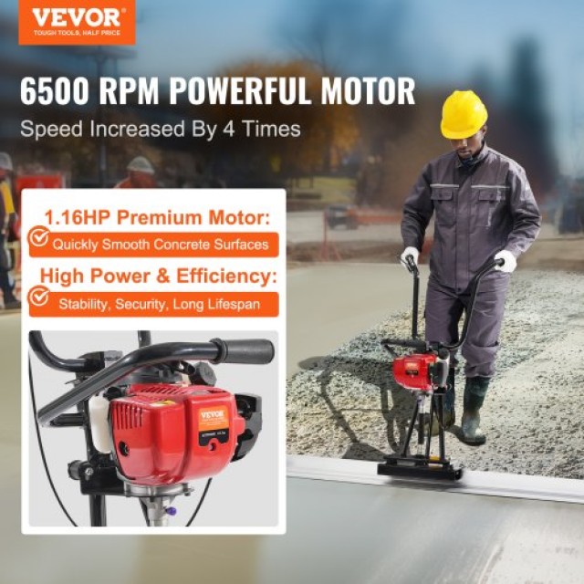 Συσκευή Δόνησης Σκυροδέματος VEVOR με 1830mm Αλουμινένια Ράβδο  DLSHNTFZ135HW6BF8V0