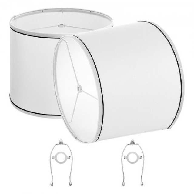VEVOR Σετ 2 Λευκά Καπέλα Λάμπας με Harp 11x13x10 ίντσες (Μέγεθος Με...