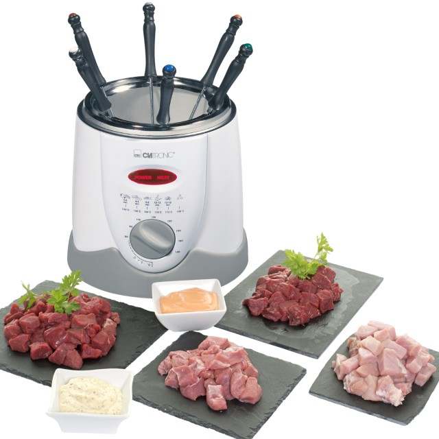 Συσκευή Fondue & Φριτέζα Λαδιού 1L 900W Λευκό/Γκρι FFR2916 Clatronic
