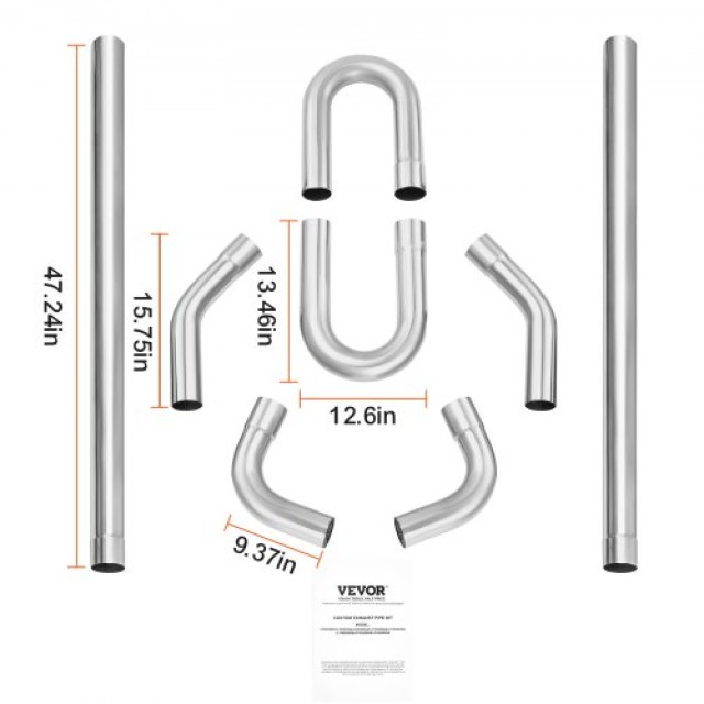 VEVOR  Σετ Εξάτμισης 8 Τεμαχίων με Σύνδεση Slip-Fit  DZPQGTJ8PCS3YQ...