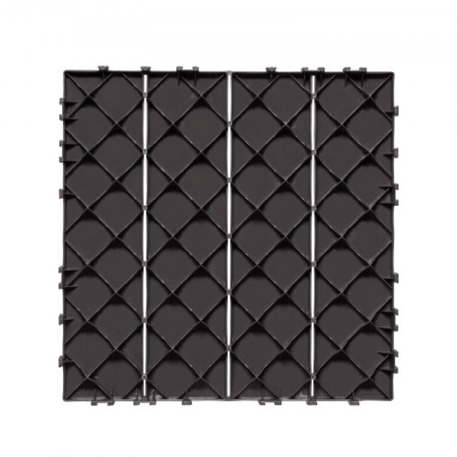 VEVOR  Σετ 36 Αδιάβροχων Πλακιδίων Δαπέδου 12x12 για Βεράντα Σκούρο Καφέ HDDBSL4TBTSZO4PBXV0