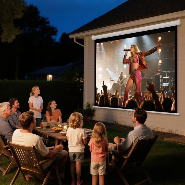 VEVOR Οθόνη Προβολέα Χειροκίνητη 72 4:3 4K HD για Τοίχο με Σχοινί Τ...