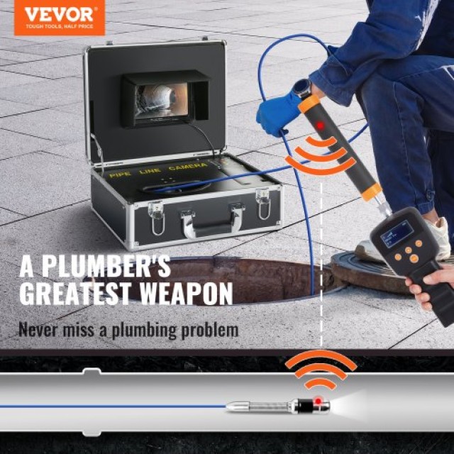 Κάμερα Αποχέτευσης VEVOR 7 1000TVL 40m  DDWKXSGDNK740FG8GV2
