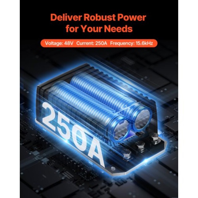 VEVOR Ελεγκτής Ταχύτητας 48V 250A για EZGO TXT 1206HB-5201 QCSDKZQX...