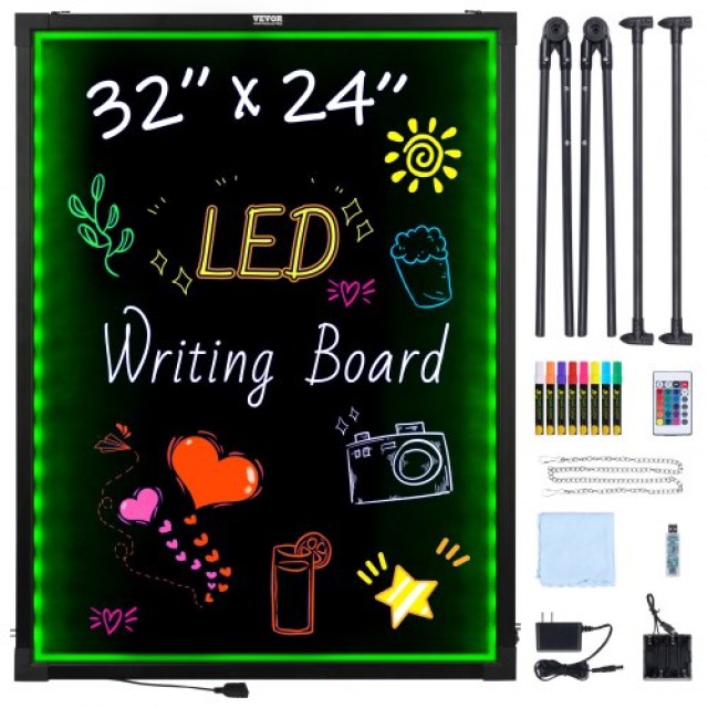 Πίνακας Μηνυμάτων LED VEVOR 32x24 Φωτιζόμενος Γράψιμος Πίνακας Κιμω...