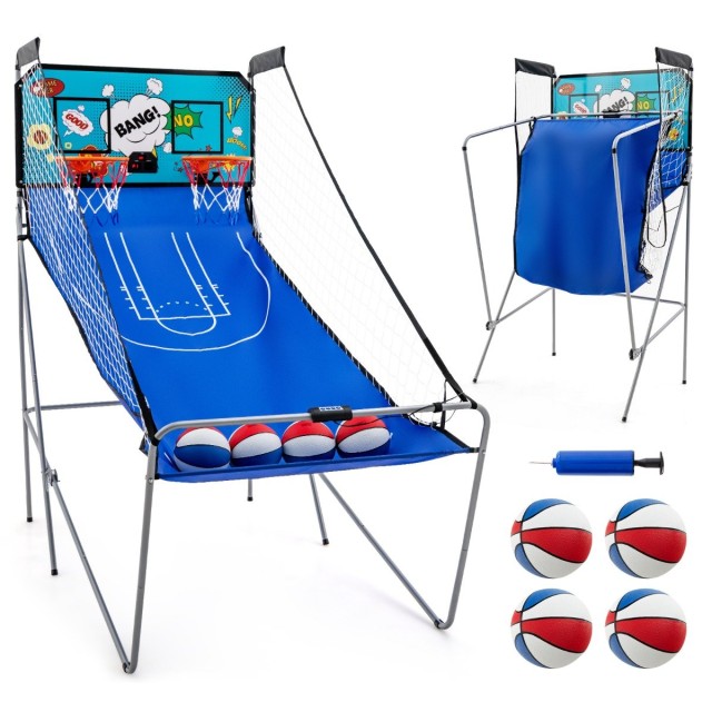 Costway  Διπλό Παιχνίδι Μπάσκετ Arcade με 8 Λειτουργίες και Ηλεκτρονική Βαθμολογία SP38115HY