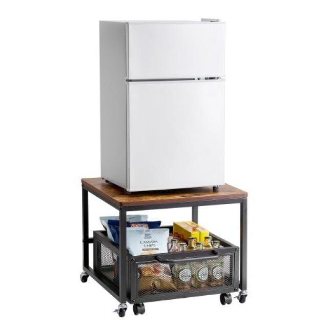 VEVOR Βάση Μίνι Ψυγείου 90kg με Αποθηκευτικό Καρότσι & Περιστρεφόμενους Τροχούς Ανοιχτό Καφέ DTCKMNBXZJ1C1W7AXV0
