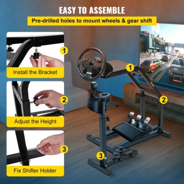 VEVOR  Βάση Προσομοιωτή Racing Gaming  G29, G27 και G25 GT, για Υποστήριξη Τιμονιού και Πεντάλ  G29G27G25ZLYXZJ01V0