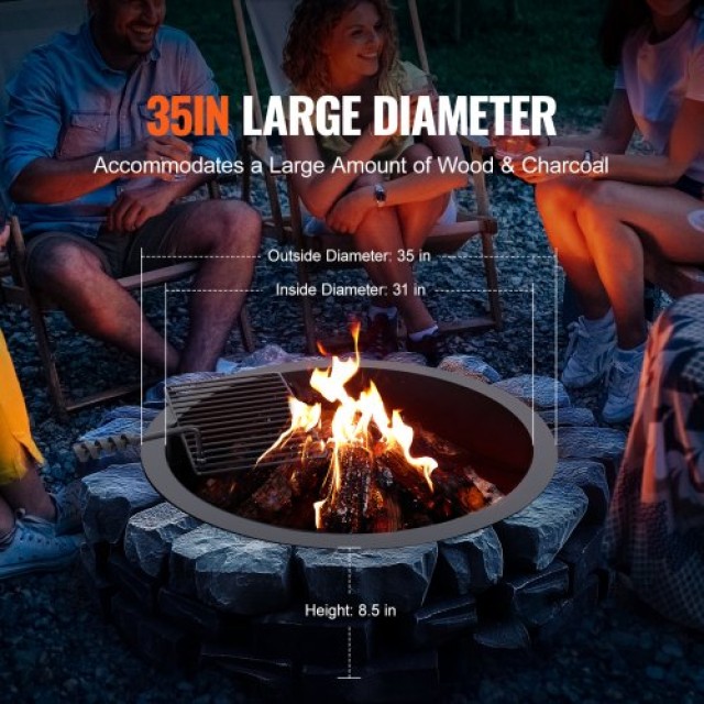 Δακτύλιος Πυράς VEVOR 35 με BBQ για Κάμπινγκ  DKJHH31INCH165WYPV0