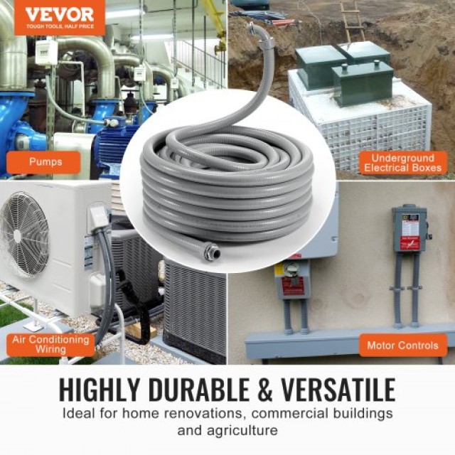 VEVOR 1 Εύκαμπτος Σωλήνας PVC 100 ft Μη Μεταλλικός IP65  PVCYMDQDG1INFF00ZV0