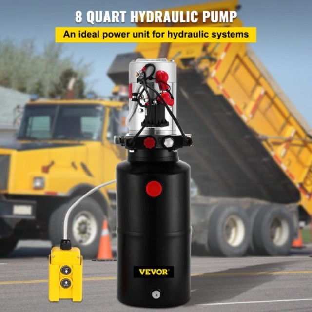 VEVOR  8 Qt Διπλής Δράσης Υδραυλική Αντλία Τρέιλερ Ανύψωσης Σιδήρου  8LYXSZYYYDY000001V0
