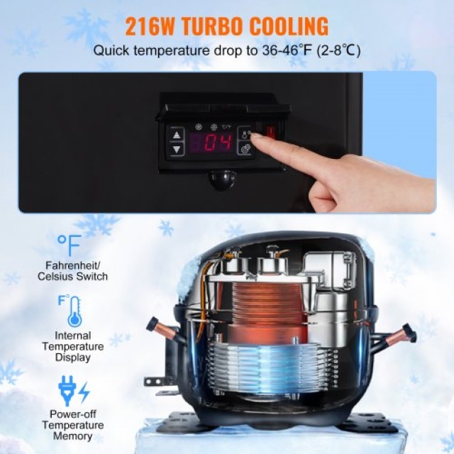 VEVOR  Ψυγείο Βιτρίνα Αρτοποιίας 3 επιπέδων 85L DGZSJTMFX3CF5LZ29V2