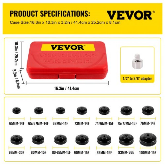 Σετ Καρυδάκια Λαδιού VEVOR 15τμχ  JYLQQCXGJJT140069V0