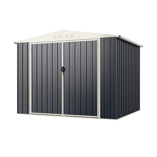 Costway Μεταλλικό Αποθήκη Κήπου 246x193x180cm με Κλειδαριά και Αερα...