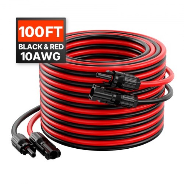 VEVOR Σετ Καλωδίων Προέκτασης Ηλιακού Πάνελ 100FT 10AWG με Συνδέσμους Αρσενικό & Θηλυκό TYNDCBYZXSX1PDF6ZY3