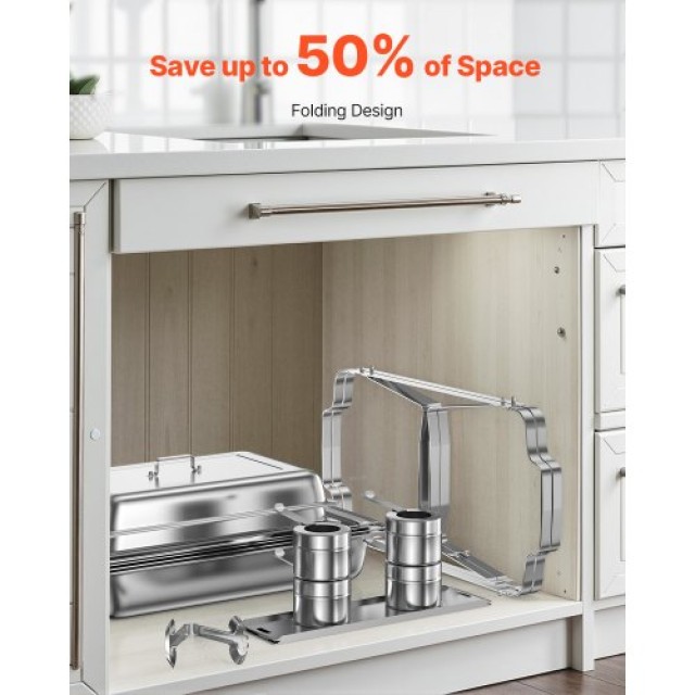 VEVOR 8 Qt 4 Pack Rectangle Chafing Dish Set ZFXBXGSTGK4JFAAX7V0
