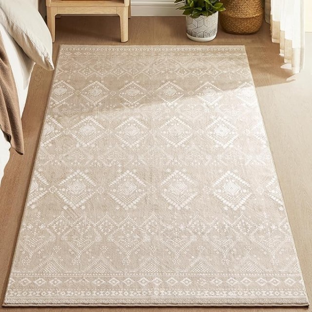 SONGMICS Χαλί Boho Chic Πολυεστέρας 170x120 εκ. Καπουτσίνο Μπεζ TAR027K01