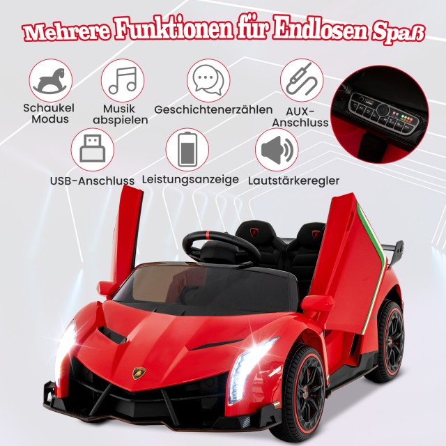 Costway  Ηλεκτροκίνητο Παιδικό Αυτοκίνητο Lamborghini με Τηλεχειρισ...
