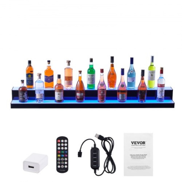 Ράφι Μπουκαλιών με LED Φωτισμό VEVOR 60 2 Επιπέδων - Έλεγχος RF & Εφαρμογής  ZTXLEDJPZSJ2BBS5TV2