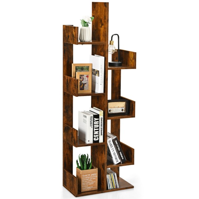 Costway Βιβλιοθήκη σε σχήμα δέντρου με 8 ράφια 50 x 25 x 145 cm CB1...