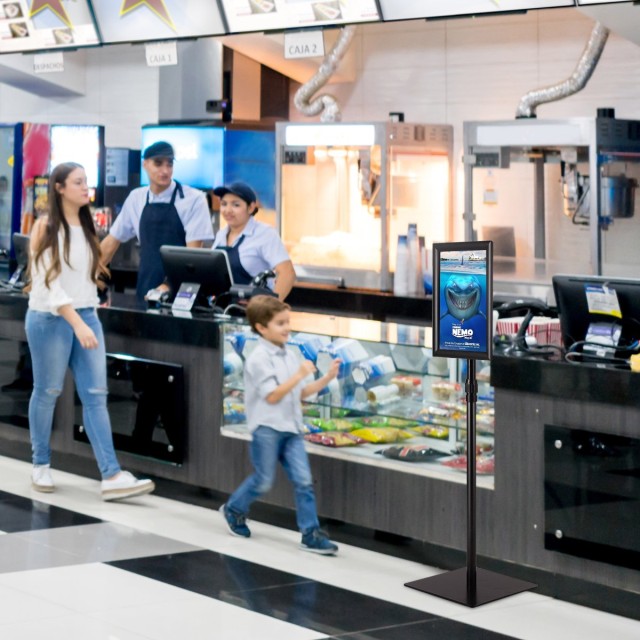 Costway  Ρυθμιζόμενη Βάση Πληροφοριών με Πλαίσιο Αλουμινίου και Στήριγμα Ανοξείδωτου Χάλυβα CB10734BK