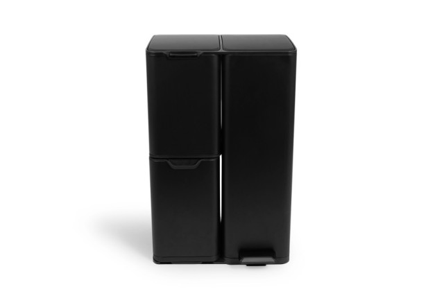 Κάδος Απορριμμάτων Soft Close 3 Θέσεων  60L - Ματ Μαύρο 8720604888027  Umuzi Cleaning