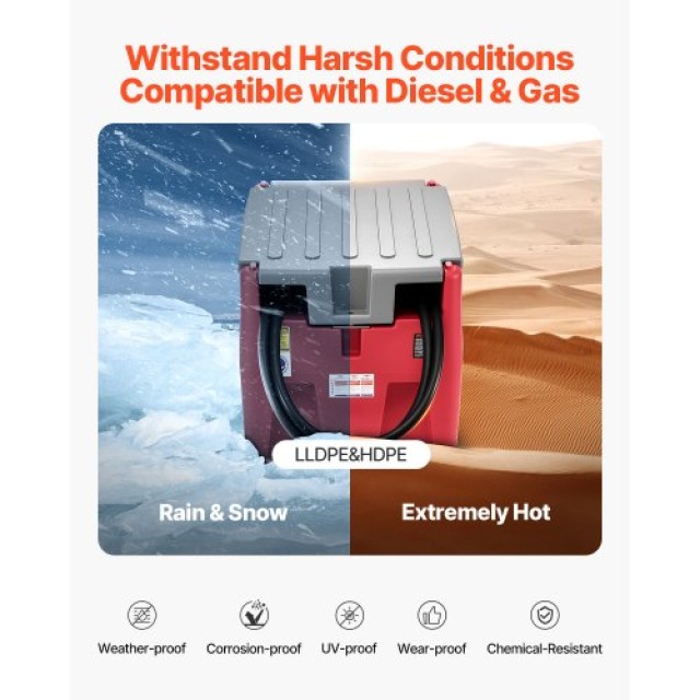 VEVOR  Δοχείο Καυσίμου 58 Gal με Αντλία 12V και Σύστημα Φιλτραρίσμα...