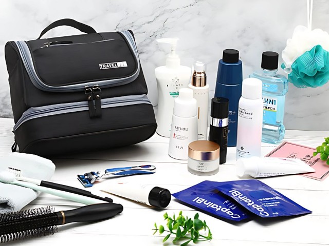 Verk Group Μεγάλη Αδιάβροχη Unisex Ταξιδιωτική Τσάντα Καλλυντικών μ...
