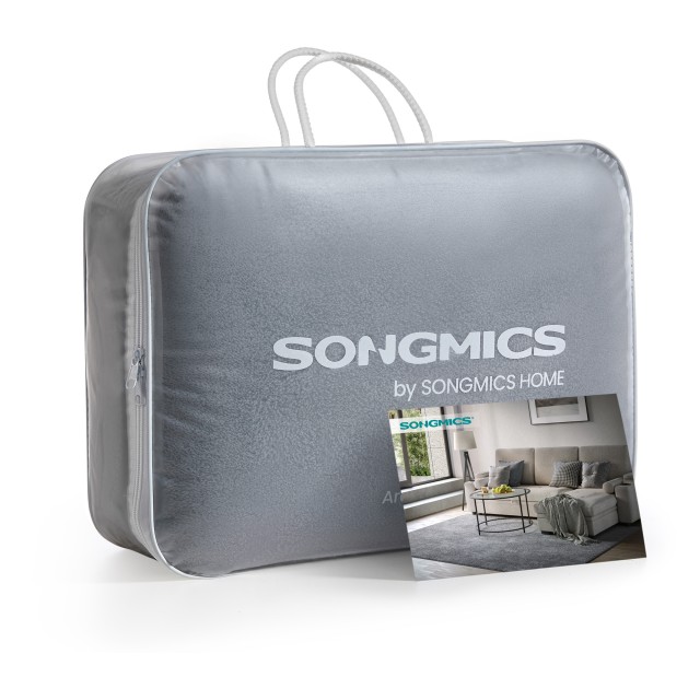 Χαλί SONGMICS 160x230 εκ., Αντιολισθητικό, Πλενόμενο, Μοντέρνο, Γκρι 