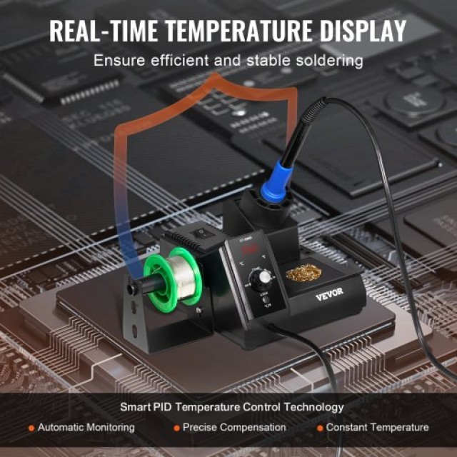 VEVOR  Σταθμός Κολλητηριού 80W LCD & 5 Μύτες  LTZDYX80WWHJ2MY2IV2