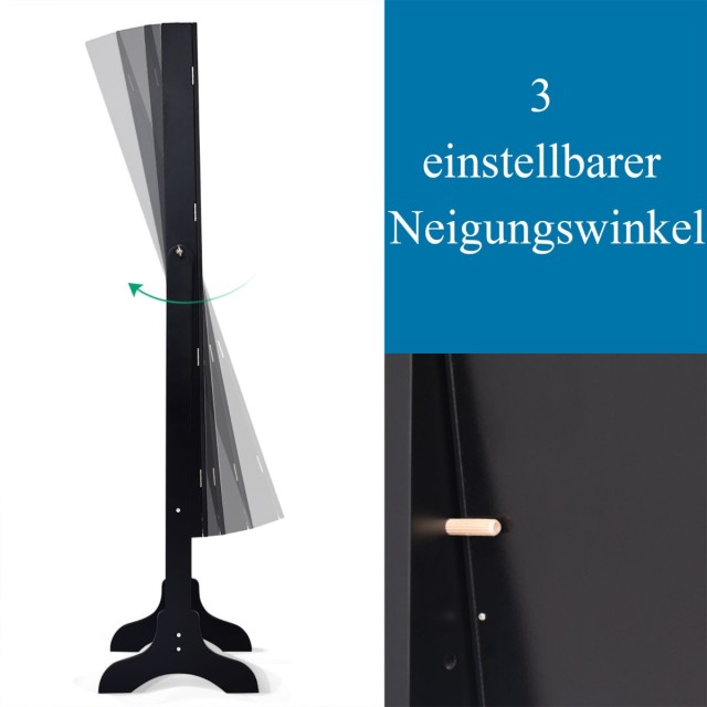 Costway Ελεύθερη κοσμηματοθήκη με καθρέφτη σώματος, ρυθμιζόμενη κλί...