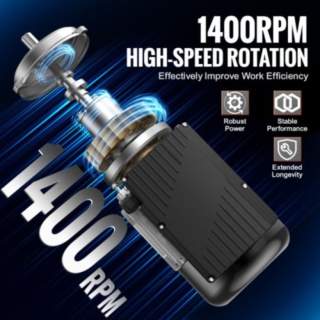 Ηλεκτροκινητήρας VEVOR 0.55KW 1400RPM 220~240V 1-Φάση  TYJLIECDJ1721AFEZV7