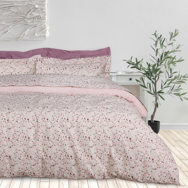 DAS HOME Σετ Σεντόνια King Daily σε Ροζ και Taupe 502109303170