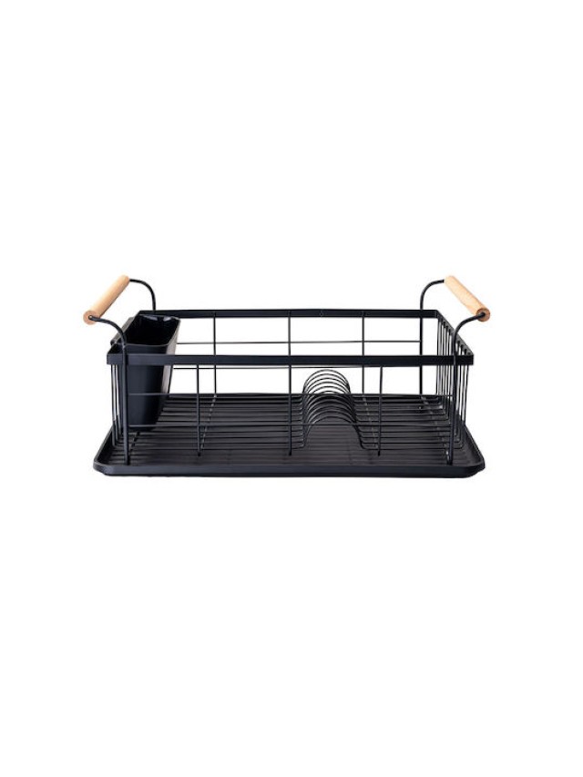 ESTIA Μεταλλική Πιατοθήκη Bamboo Essentials  44x32x20cm με  Λαβές, ...
